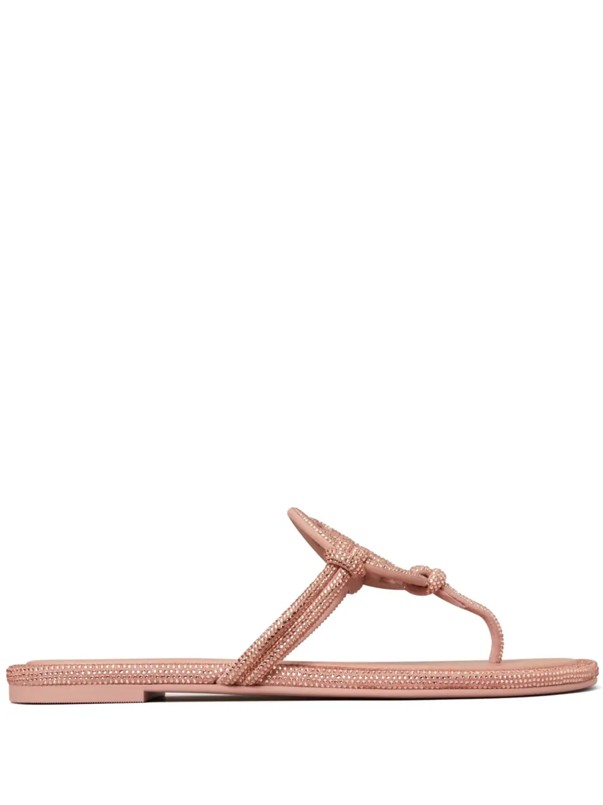 Tory Burch ミラー クリスタル装飾付きフリップフロップ - ピンク - 画像1