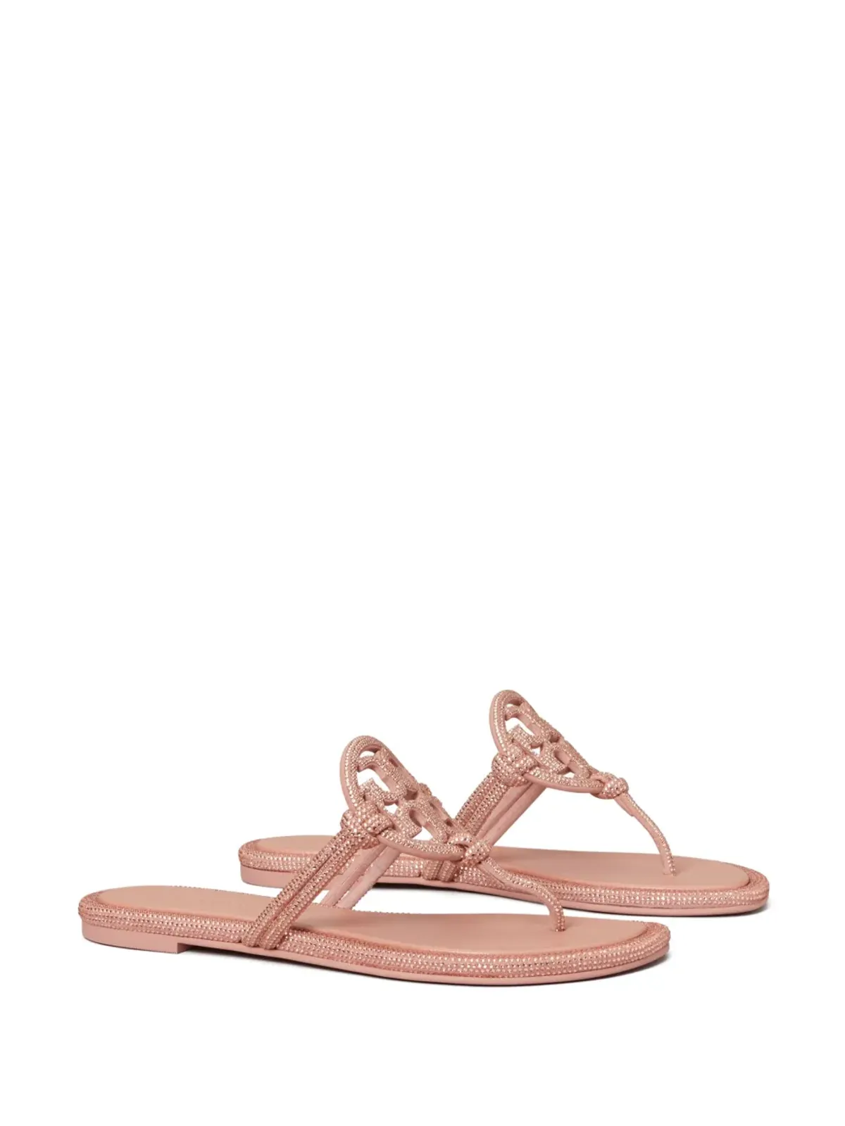 Tory Burch ミラー クリスタル装飾付きフリップフロップ - ピンク - 画像2