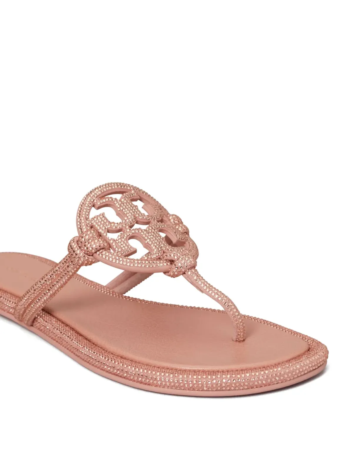 Tory Burch ミラー クリスタル装飾付きフリップフロップ - ピンク - 画像3