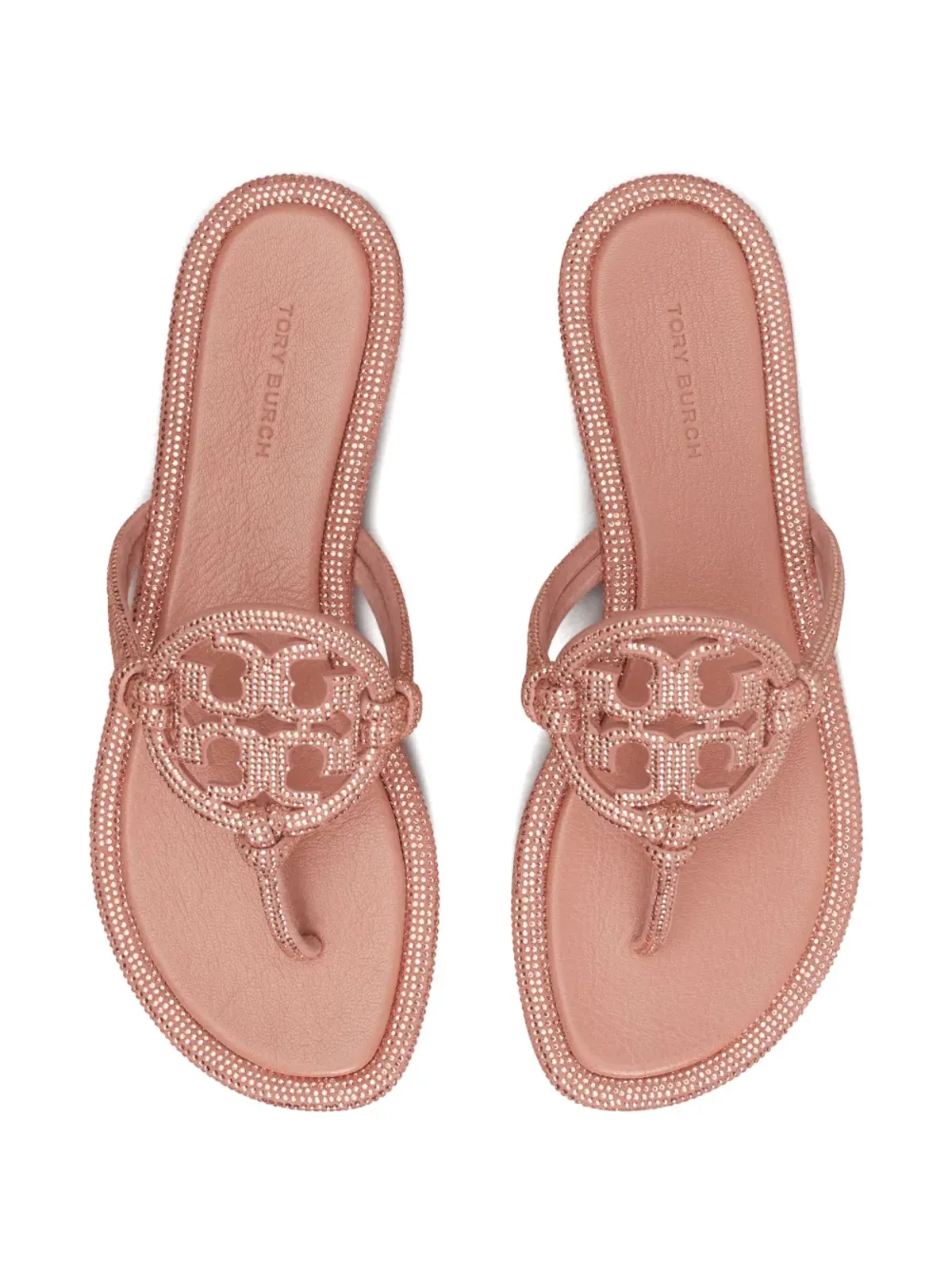 Tory Burch ミラー クリスタル装飾付きフリップフロップ - ピンク - 画像4