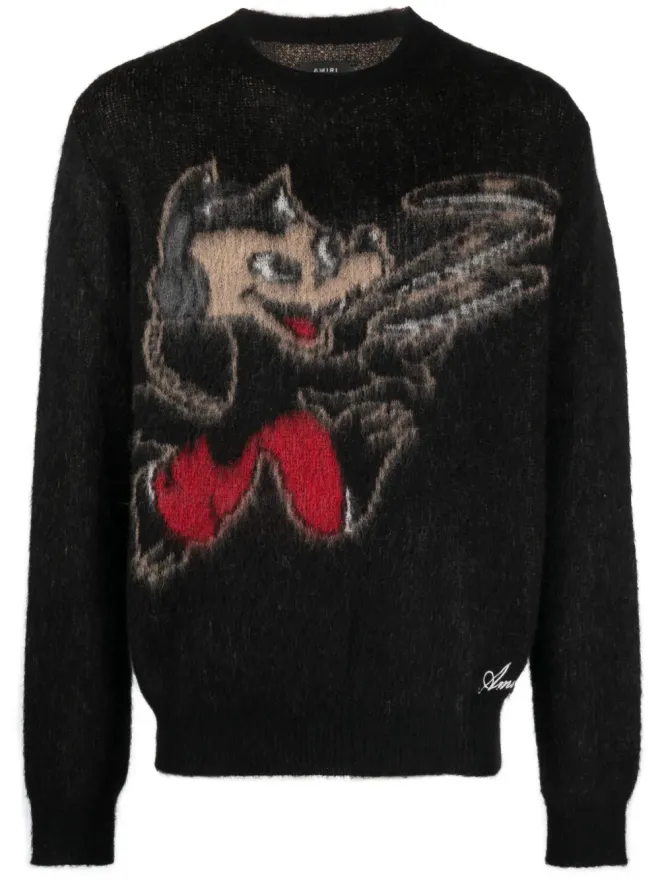 AMIRI AMIRI Record Wolf ニットセーター - ブラックの商品画像