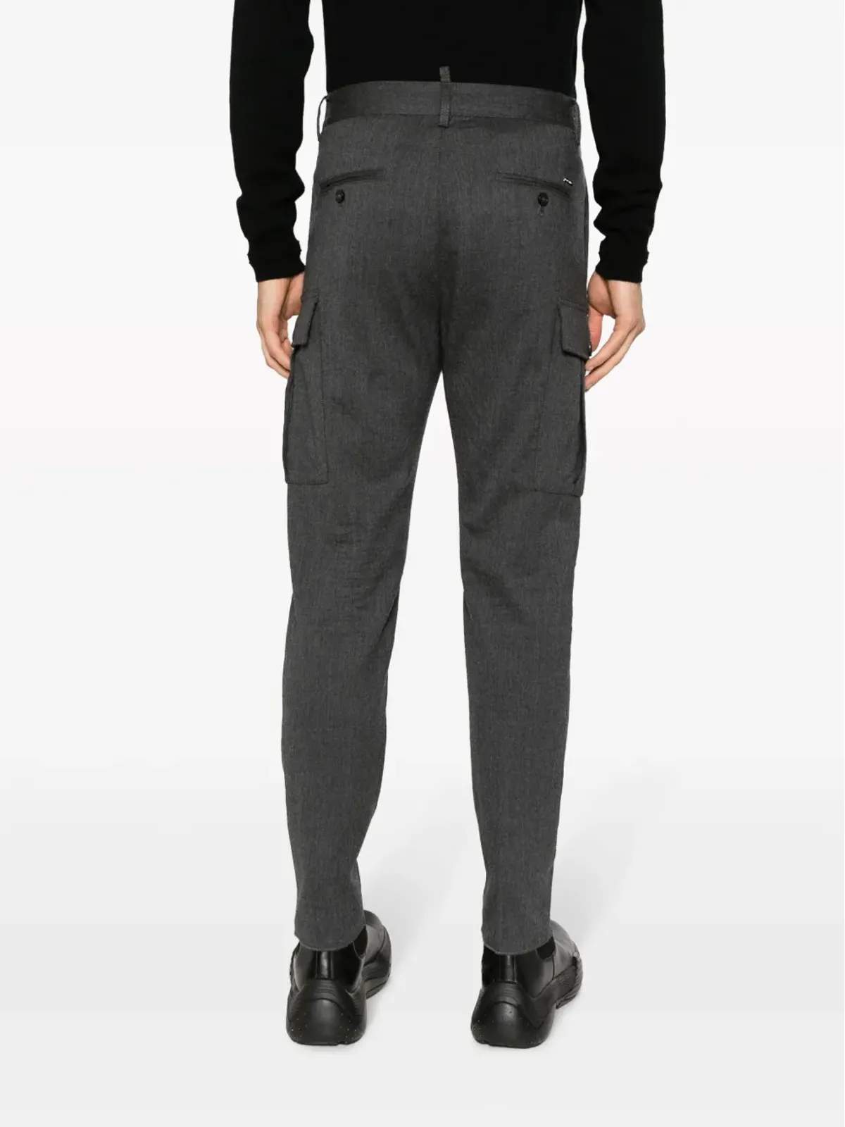 DSQUARED2 ミッドライズ テーパードパンツ - グレー - 画像4
