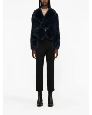 Jil Sander バックル付きプリーツフレア ウールパンツ ブラック - サムネイル2