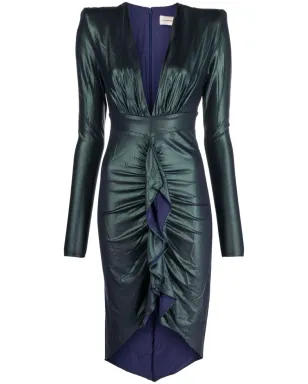 Alexandre Vauthier ドレープ アシンメトリック ジャージー ミディドレス - サムネイル1