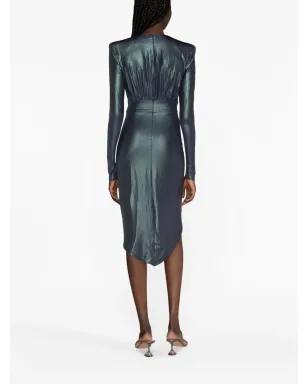 Alexandre Vauthier ドレープ アシンメトリック ジャージー ミディドレス - サムネイル4