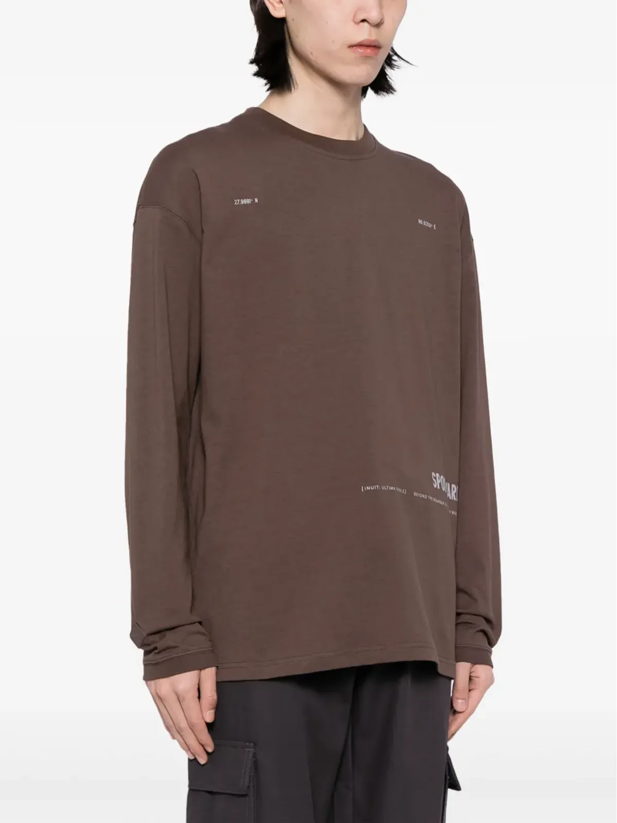 Spoonyard スノーマウンテン コットンTシャツ ブラウン - 画像5