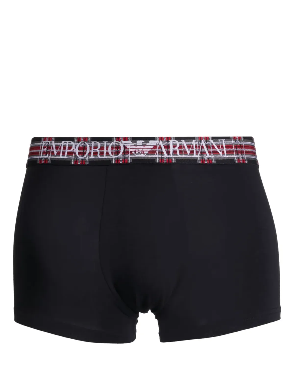 Emporio Armani ロゴ入りウエストバンド チェック柄 ボクサーブリーフ（2枚組） - 画像2