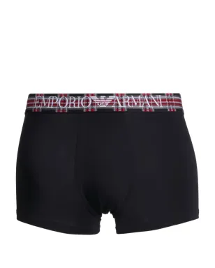 Emporio Armani ロゴ入りウエストバンド チェック柄 ボクサーブリーフ（2枚組） - サムネイル2