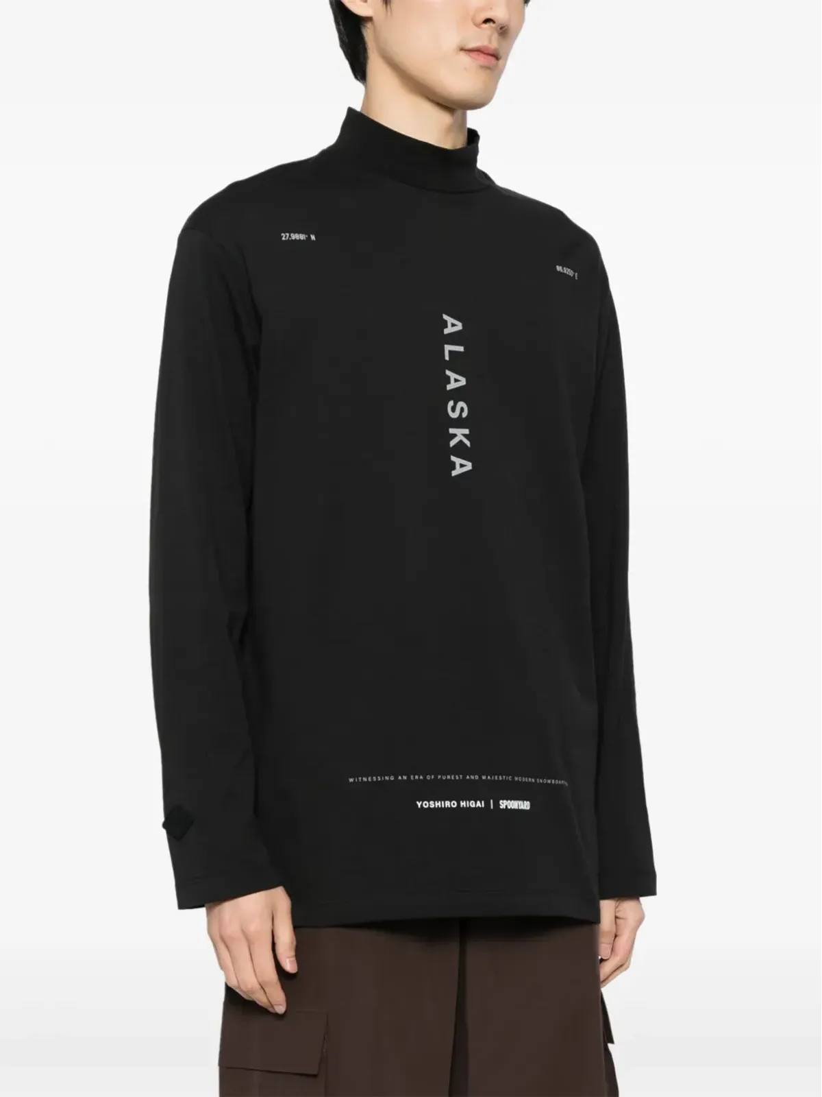 Spoonyard モックネック コットン Tシャツ - 画像4