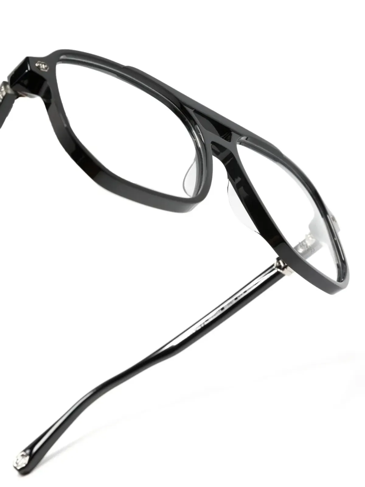 Philipp Plein Eyewear ロゴプレート付き パイロットフレーム メガネ - 画像3