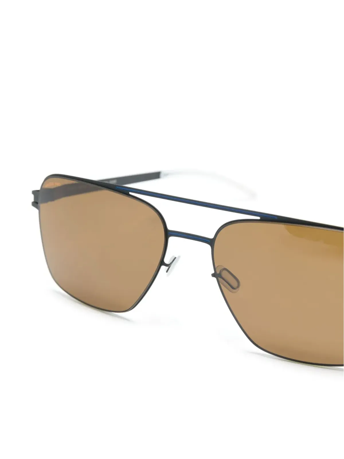 Mykita パイロットフレーム ダブルブリッジ サングラス ブルー - 画像3
