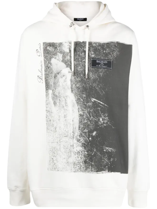 BALMAIN Balmain Jolie Madame コットン フーディー - ホワイトの商品画像