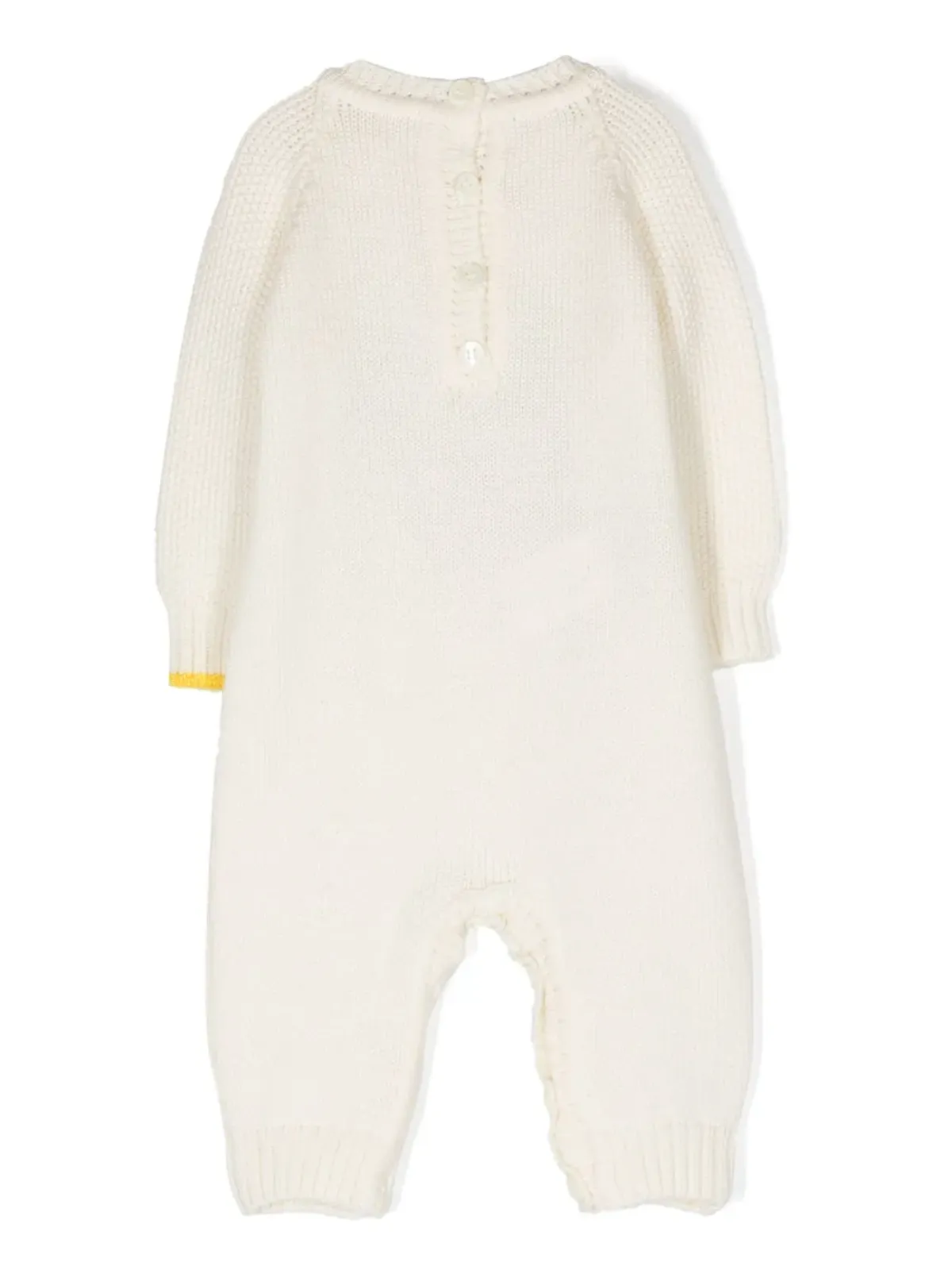 Gensami kids メリノウール・シルク混紡 編み込みロンパース - 画像2