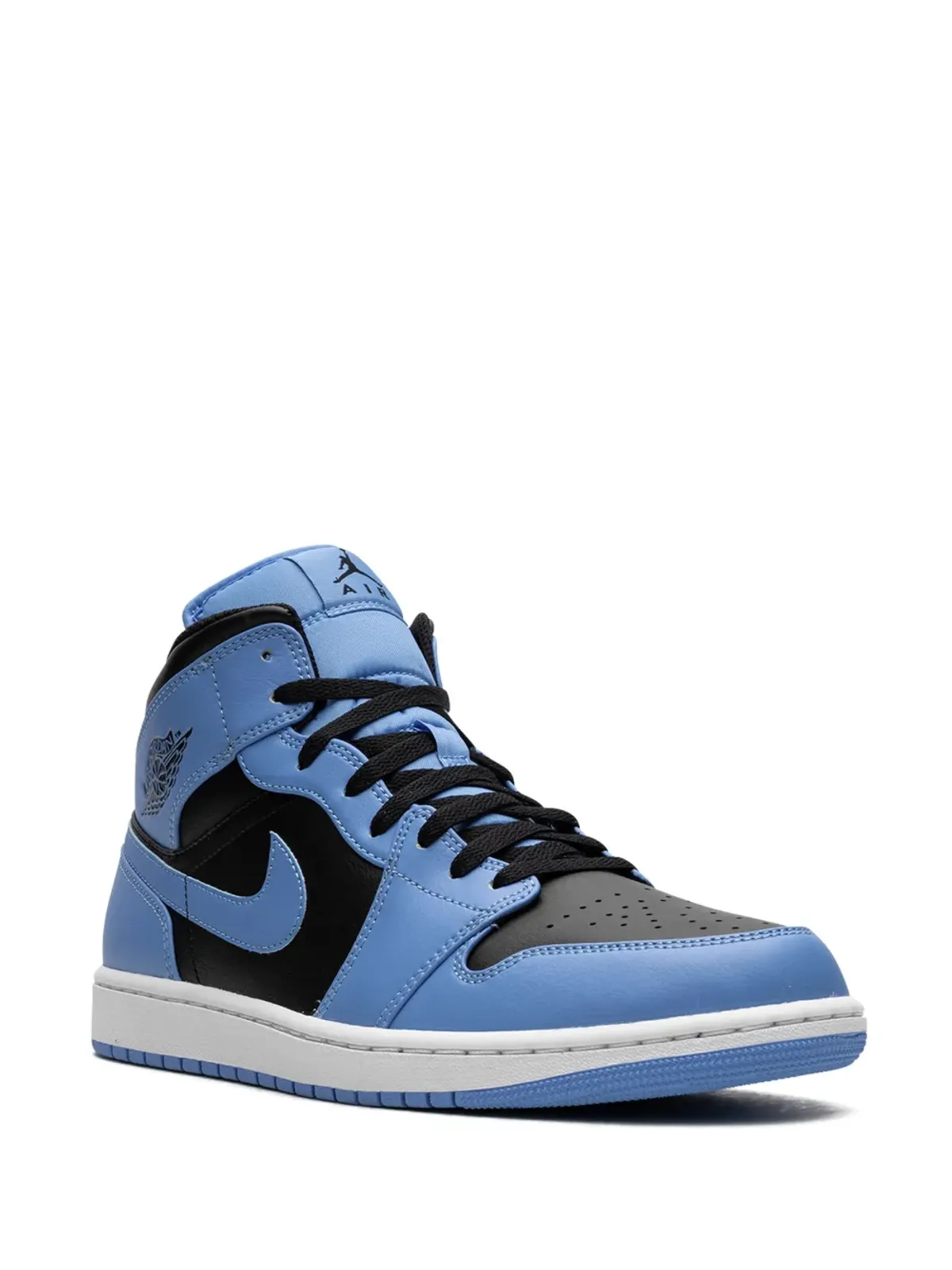 Jordan エアジョーダン 1 ミッド ユニバーシティブルー/ブラック スニーカー - 画像2