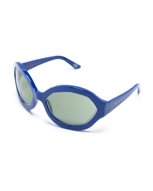 Marni Eyewear コバルトブルーのオーバルフレーム サングラス - サムネイル2