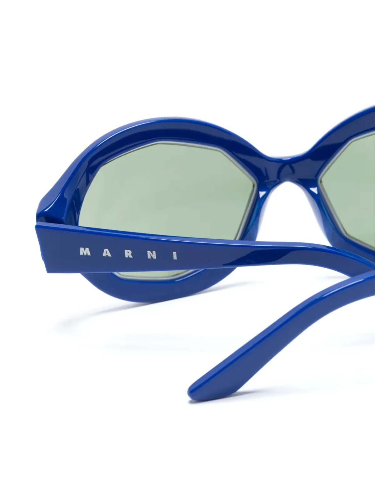 Marni Eyewear コバルトブルーのオーバルフレーム サングラス - 画像3