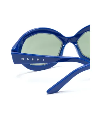 Marni Eyewear コバルトブルーのオーバルフレーム サングラス - サムネイル3