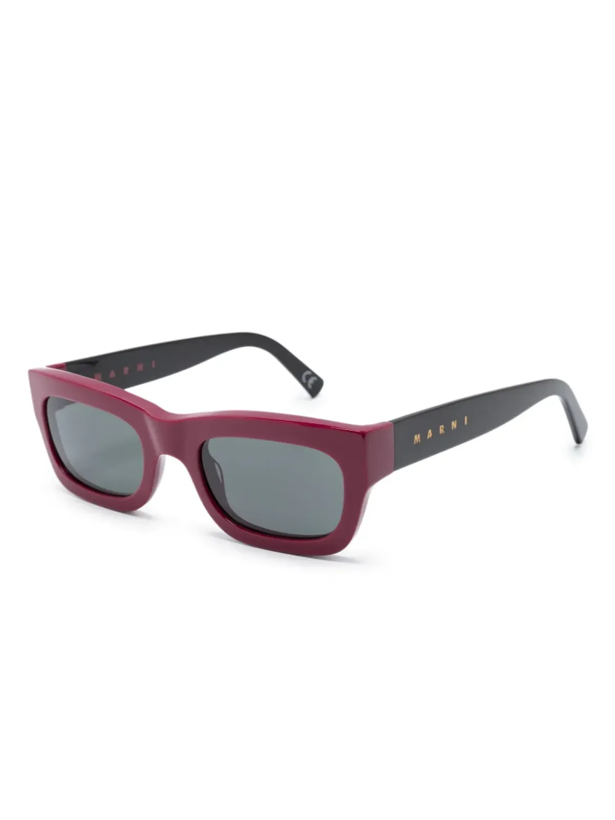 Marni Eyewear Kawasan Falls rectangle-frame sunglasses - Red - 画像2