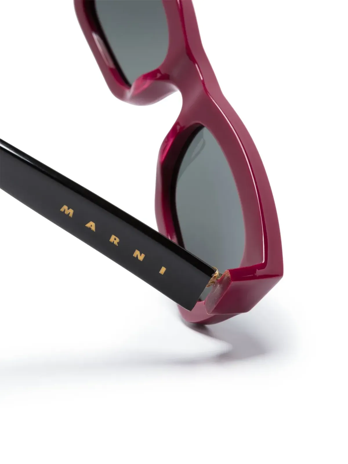Marni Eyewear Kawasan Falls rectangle-frame sunglasses - Red - 画像3
