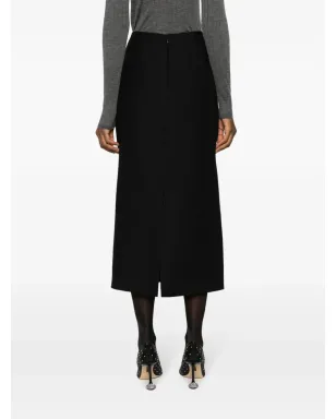 Valentino Garavani リアスリット入りミディスカート - ブラック - サムネイル4