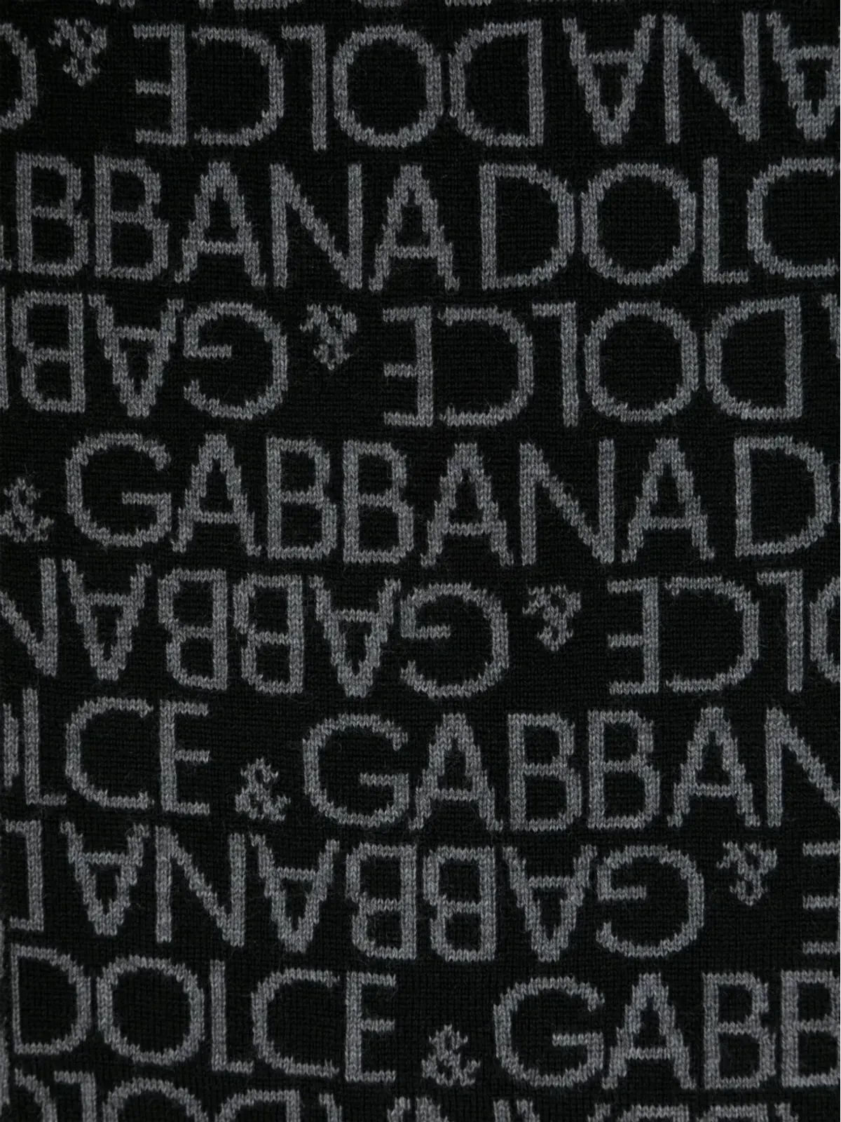 Dolce & Gabbana Kids ロゴプリント ヴァージンウール スカーフ ブラック - 画像2