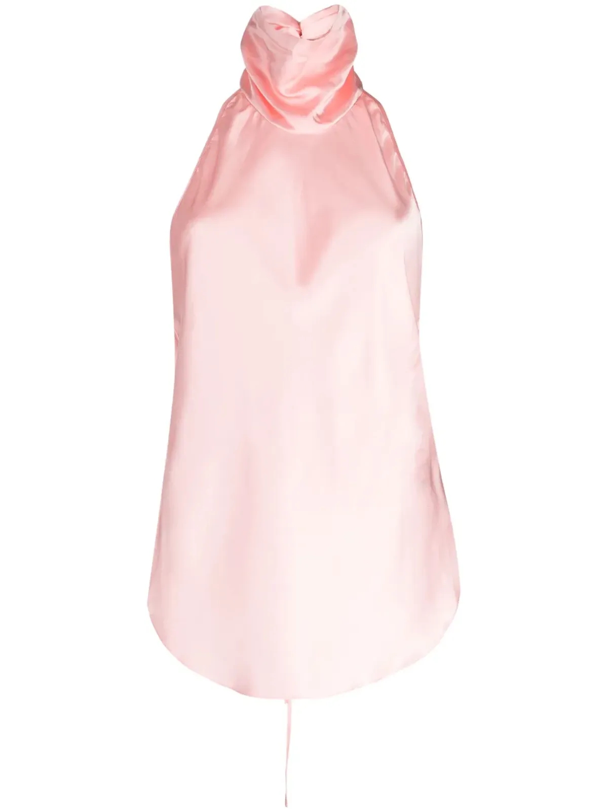 Materiel halterneck satin top - Pink - 画像1