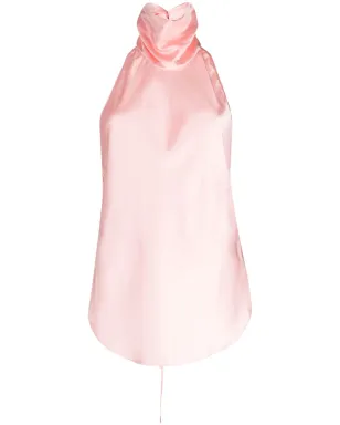 Materiel halterneck satin top - Pink - サムネイル1