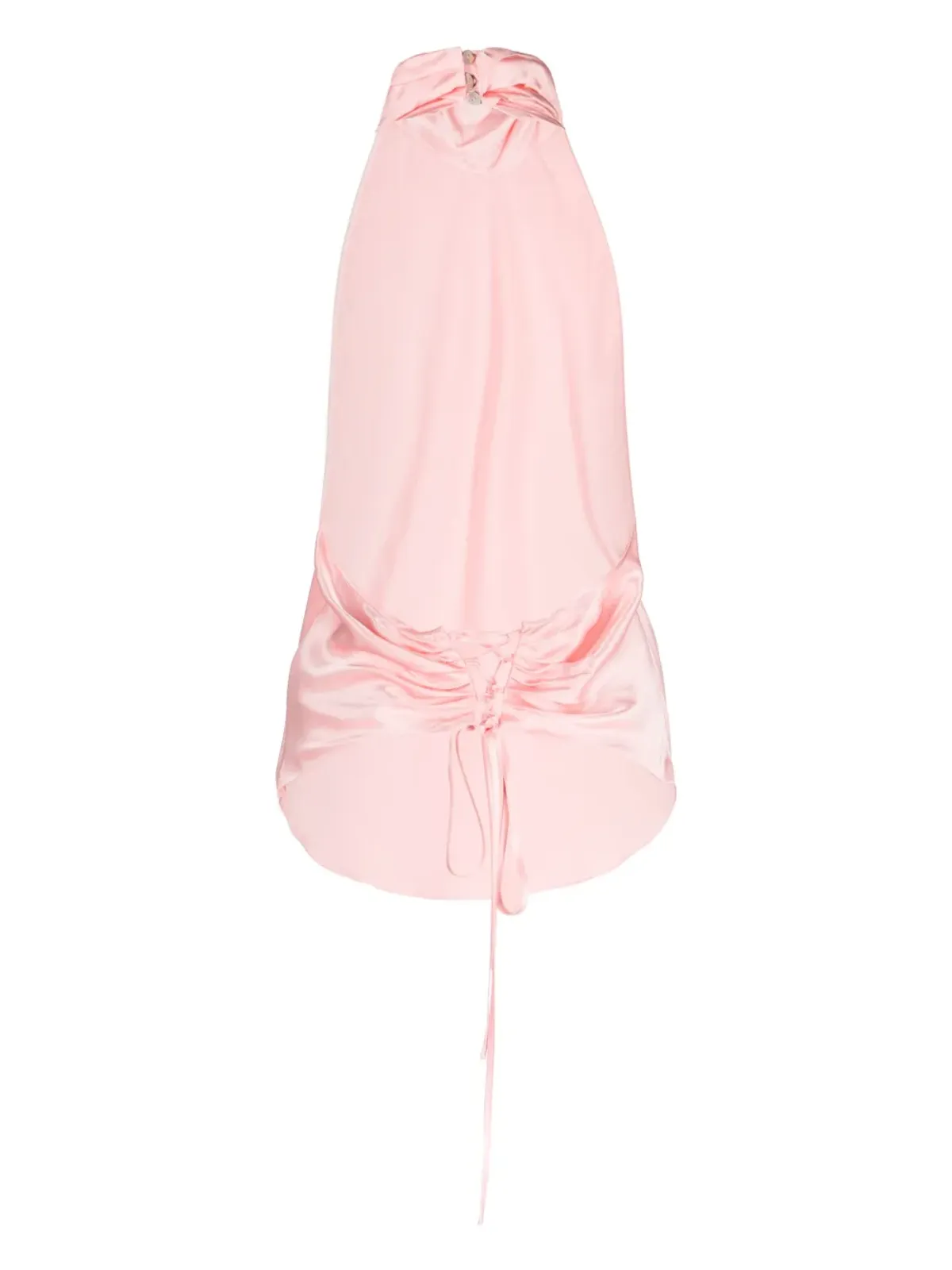 Materiel halterneck satin top - Pink - 画像2