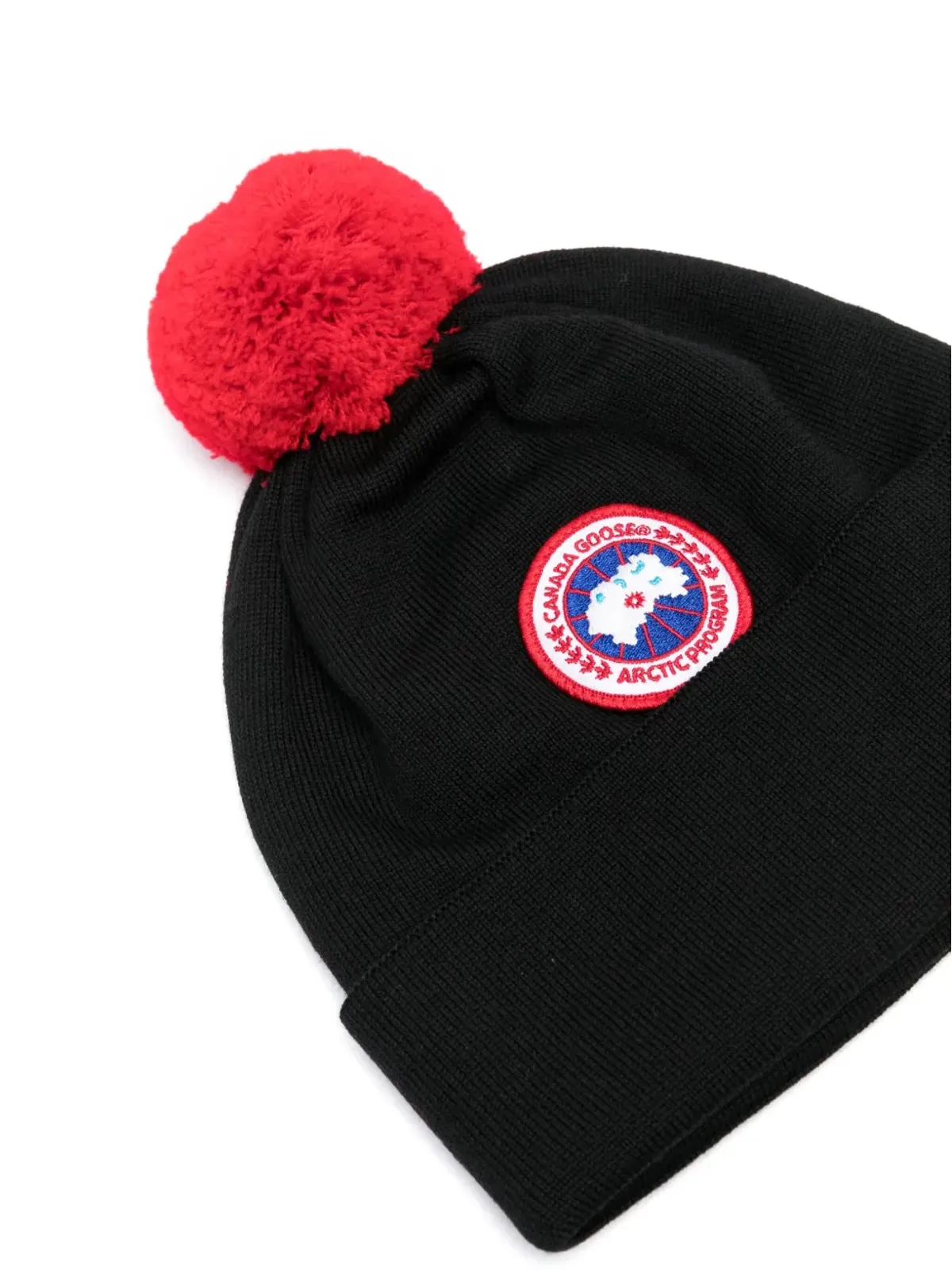 Canada Goose Kids ロゴパッチ ポンポン ウールビーニー - 画像2