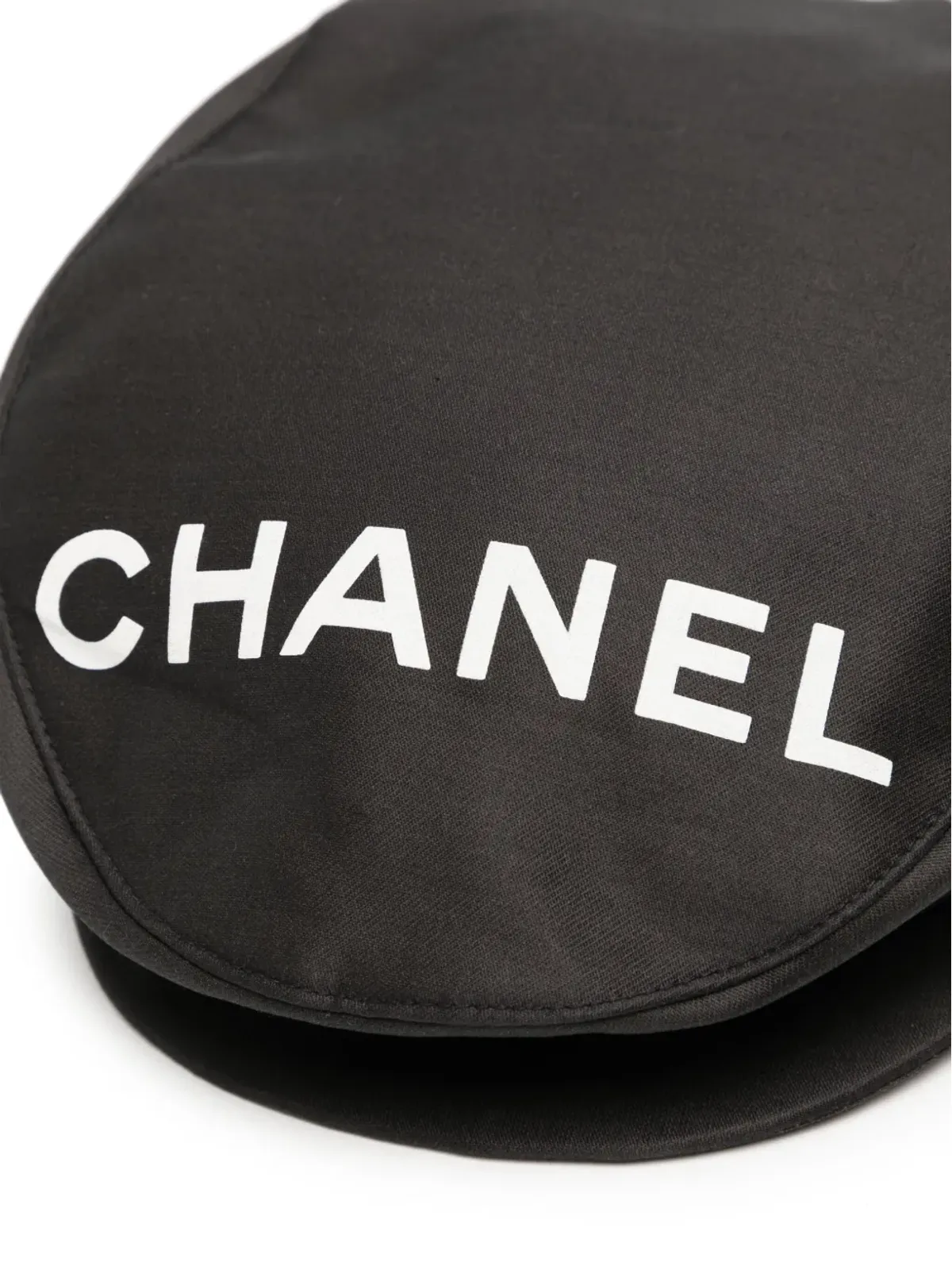 CHANEL ビンテージ 1990年代-2000年代 ロゴプリント ニュースボーイキャップ - ブラック - 画像2
