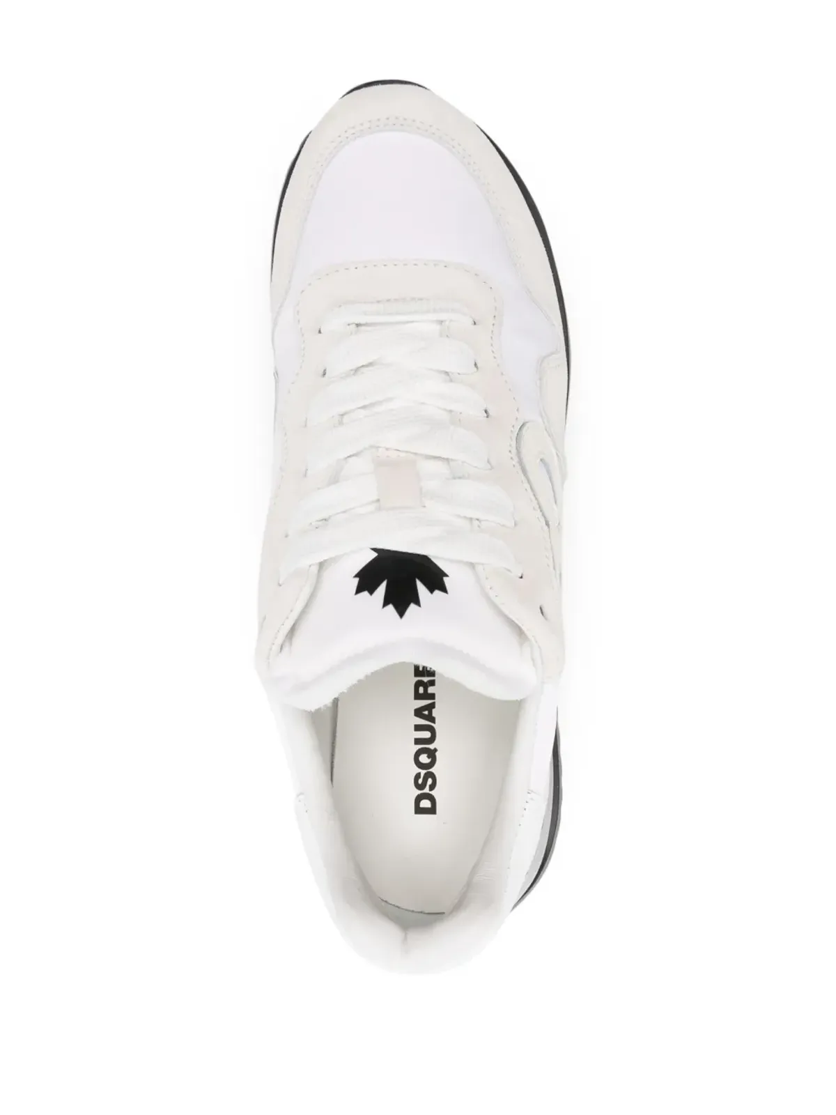 DSQUARED2 ロゴパッチ レザー レースアップ スニーカー - ホワイト - 画像4