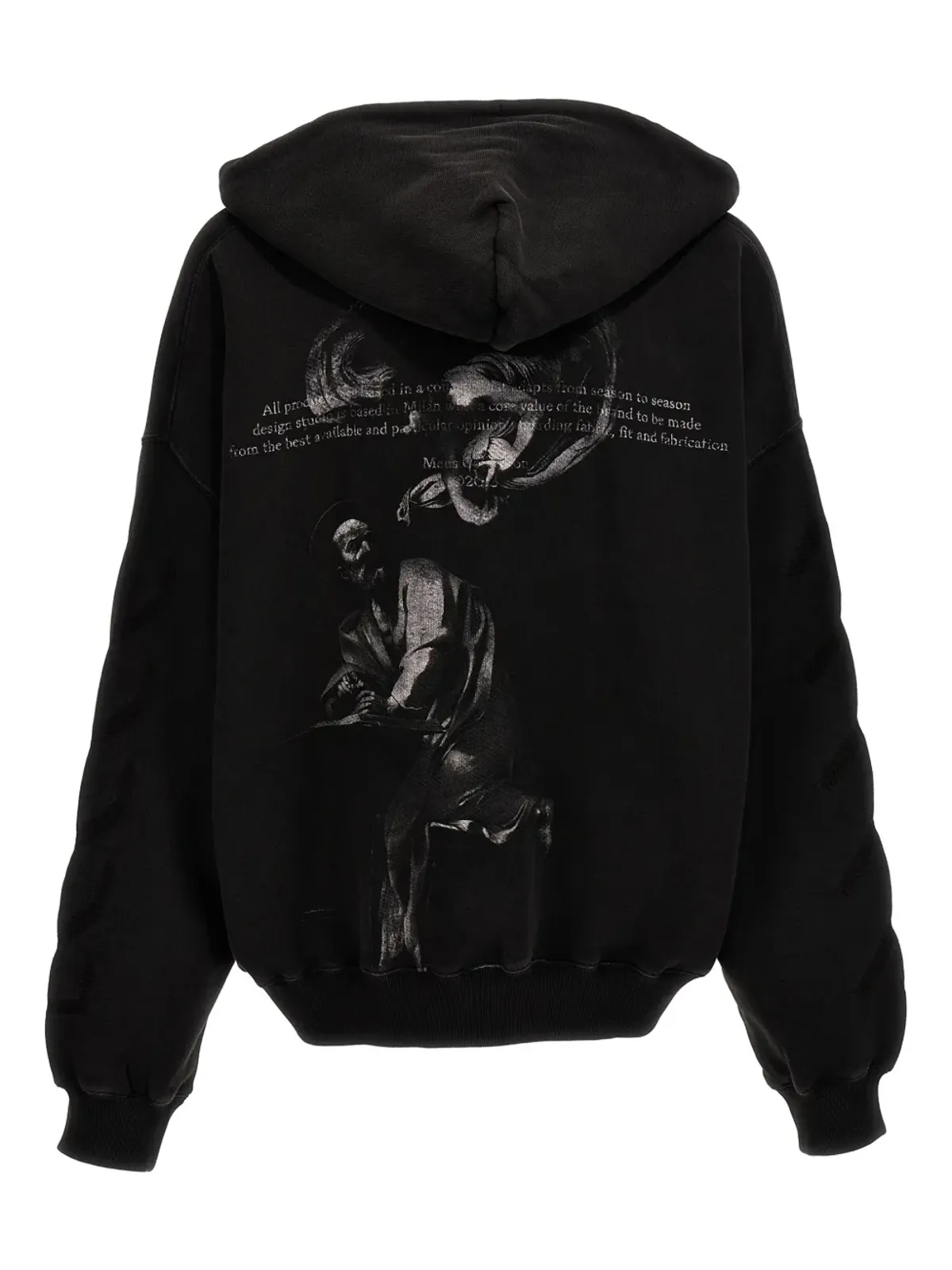 Off-White マシュー コットン フーディー - ブラック - 画像2