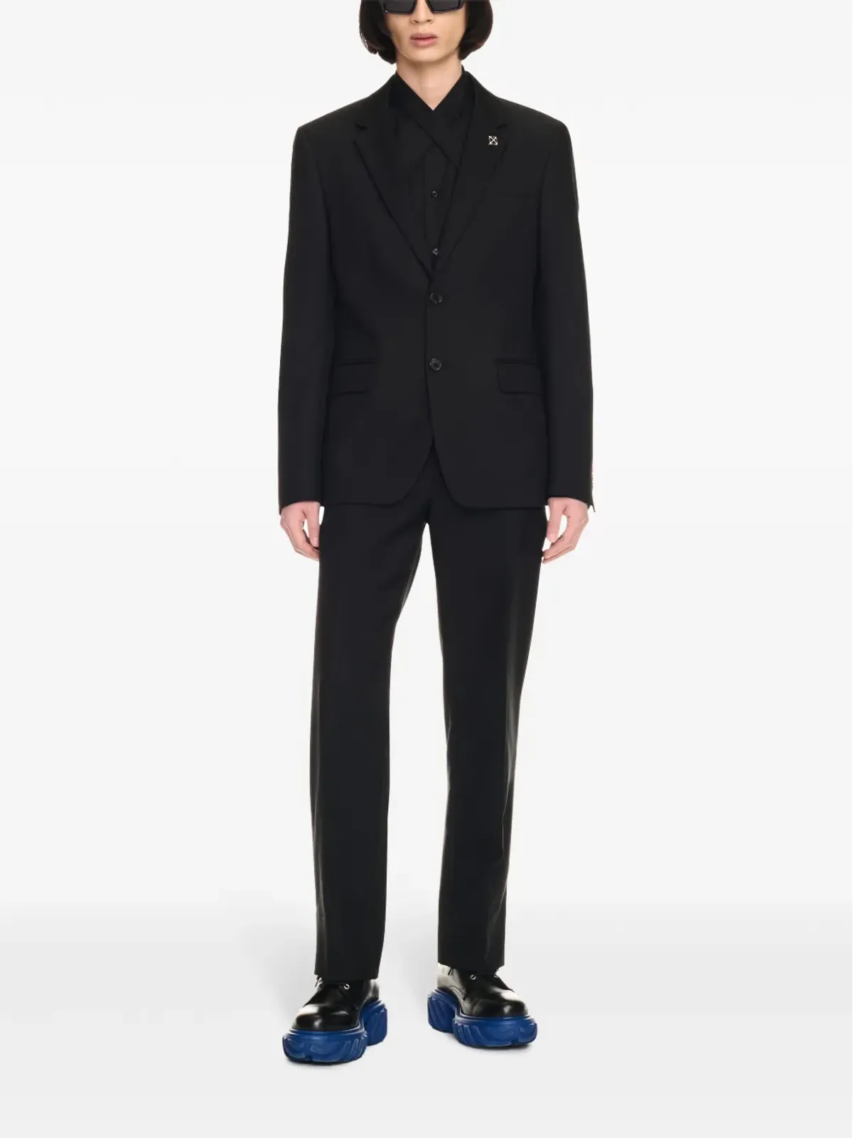 Off-White スリムフィット トラウザー ブラック - 画像2