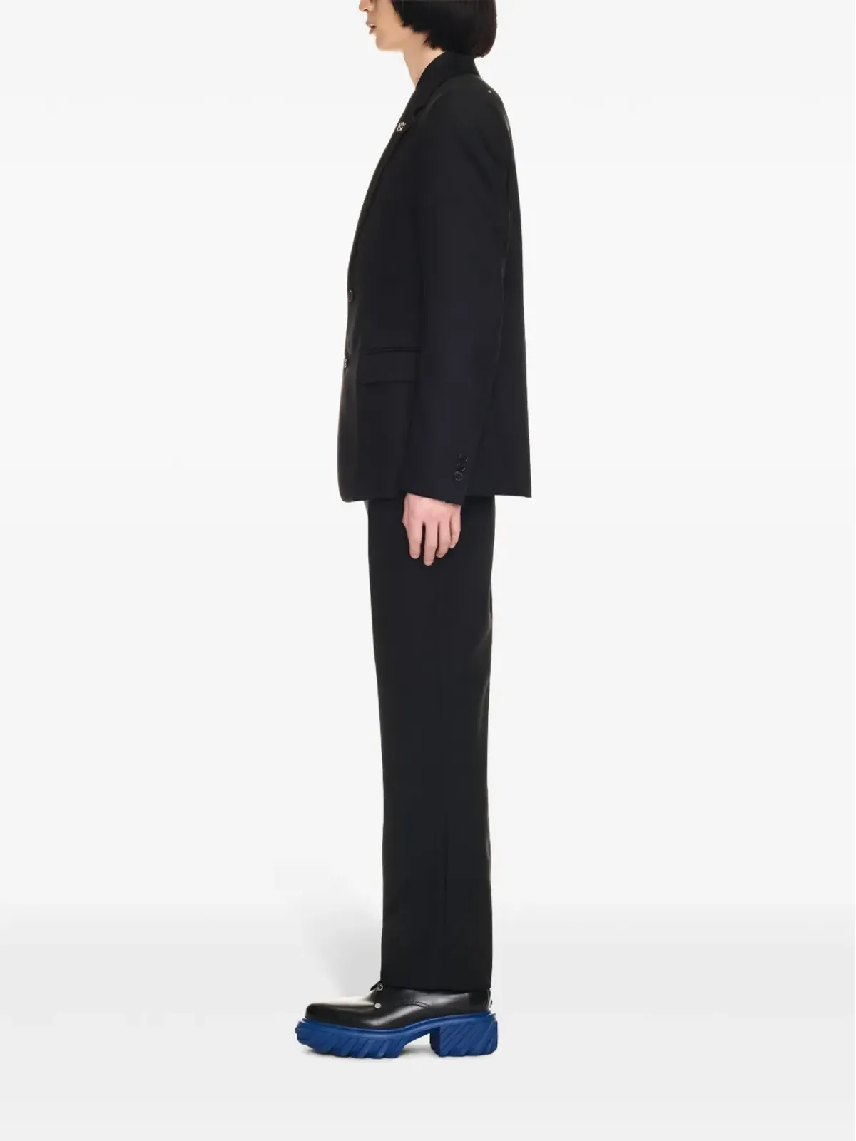 Off-White スリムフィット トラウザー ブラック - 画像3