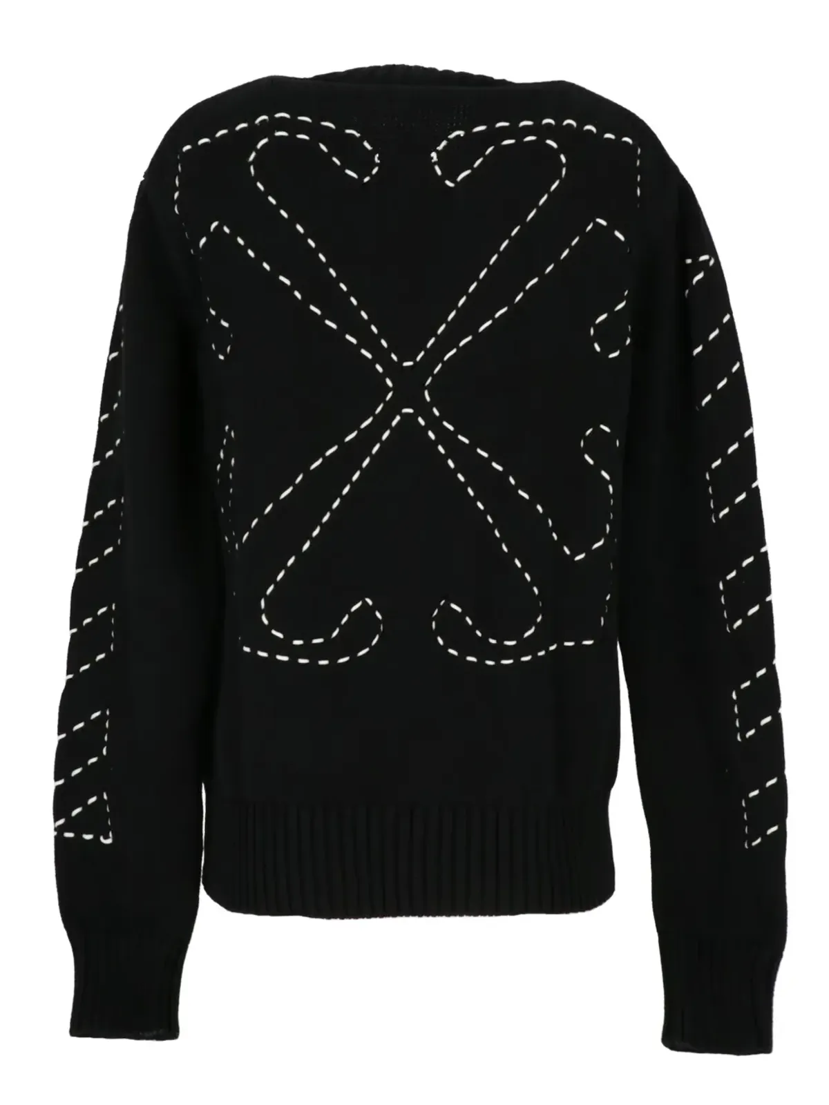 Off-White ブラック ステッチ セーター - 画像2