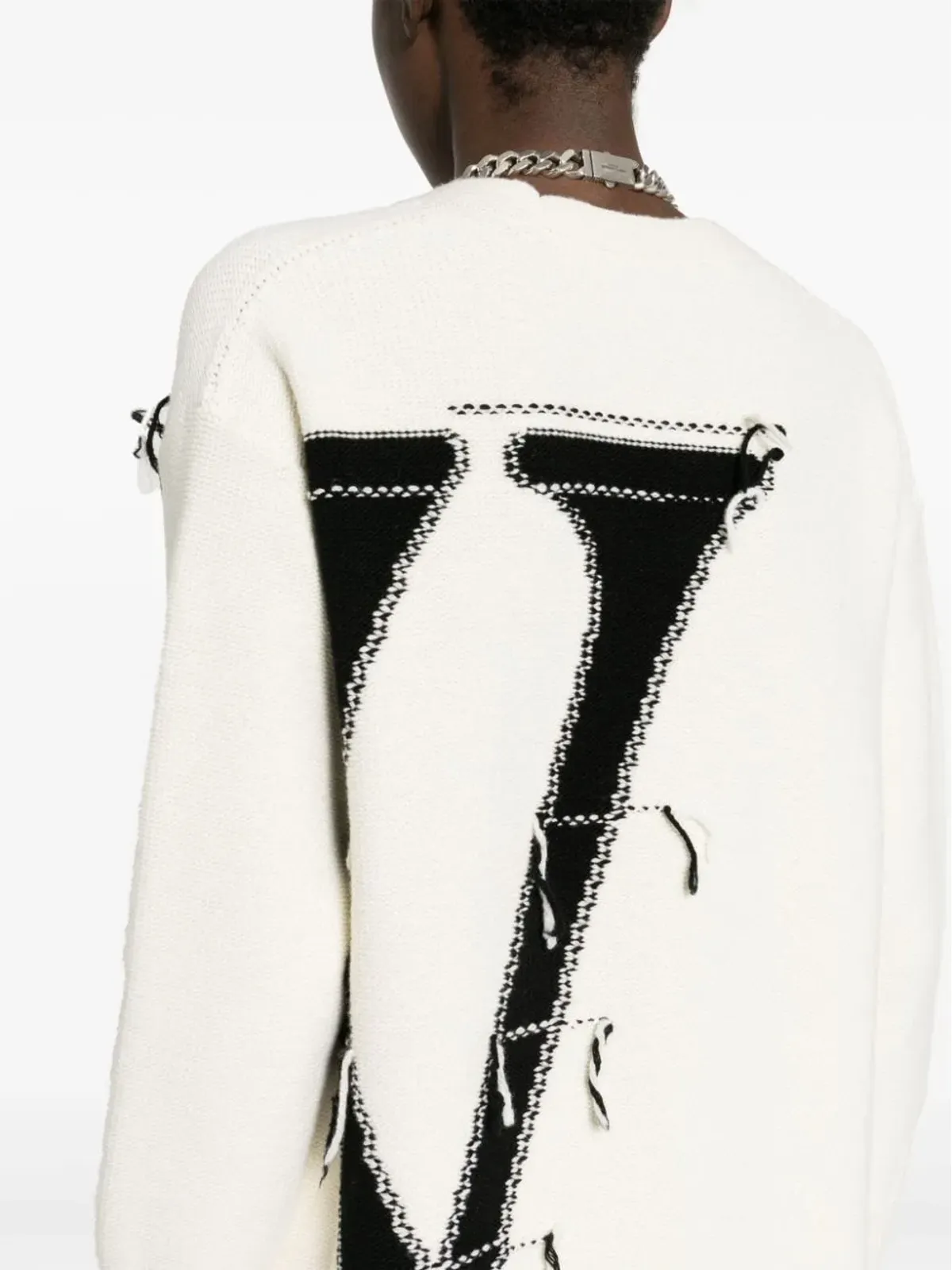 Off-White マキシ ロゴ ウール カーディガン - 画像5