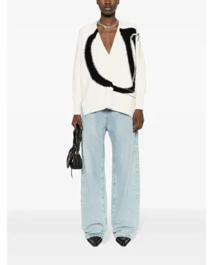 Off-White マキシ ロゴ ウール カーディガン - サムネイル2