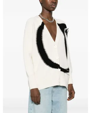 Off-White マキシ ロゴ ウール カーディガン - サムネイル3