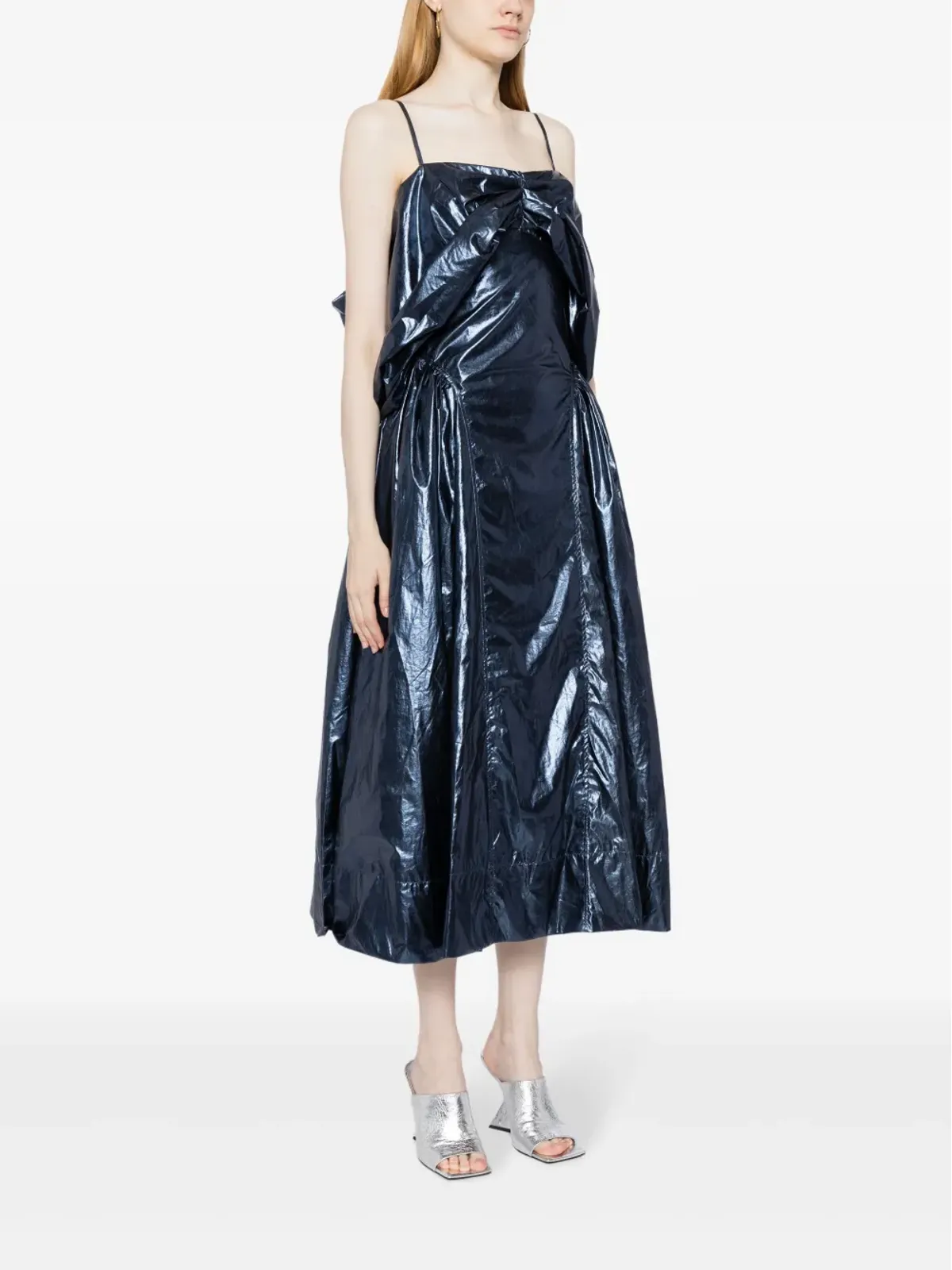 Rejina Pyo Dora lamé midi dress - Blue - 画像3