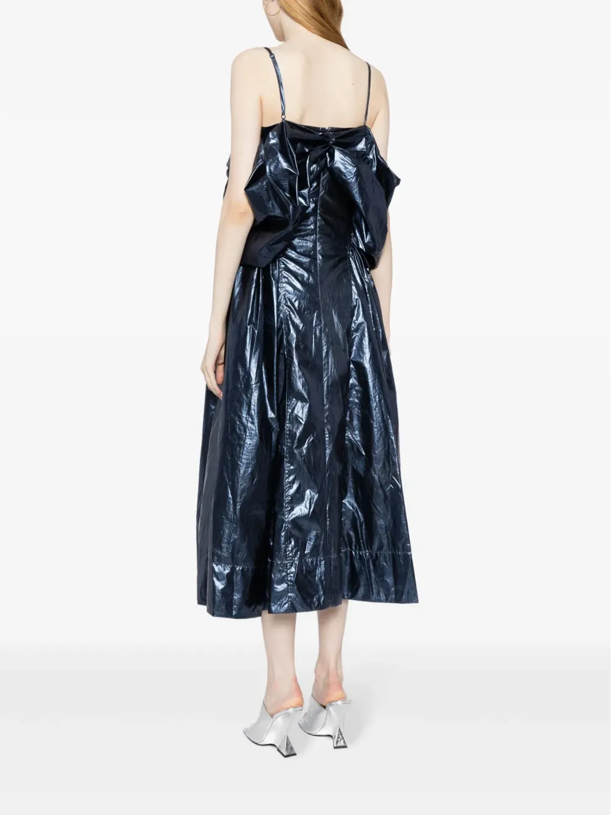 Rejina Pyo Dora lamé midi dress - Blue - 画像4