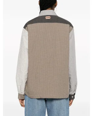 Tanaka plaid-check colour-block cotton shirt - サムネイル4