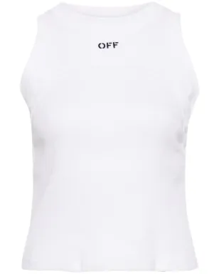 Off-White エンブロイダードロゴ入りリブニットタンクトップ - サムネイル1