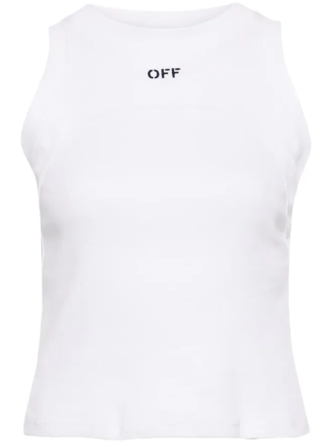 OFF-WHITE Off-White エンブロイダードロゴ入りリブニットタンクトップの商品画像
