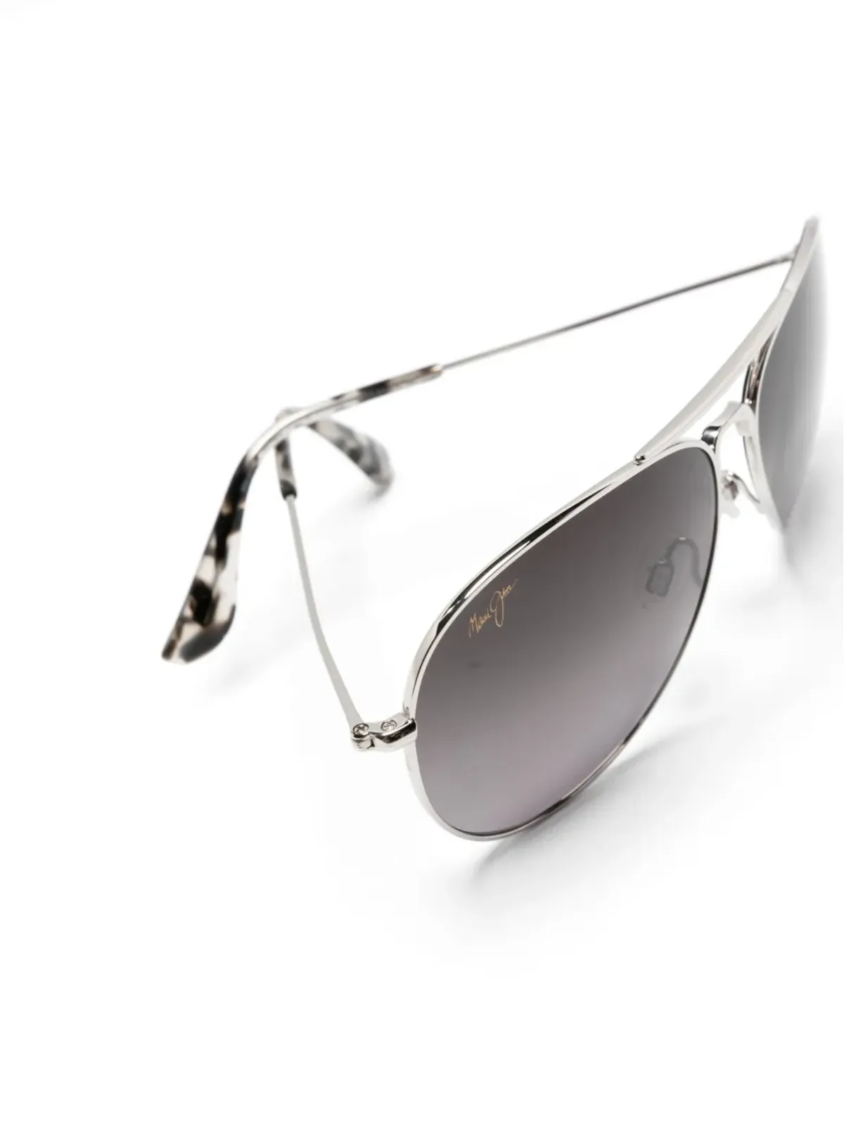 Maui Jim Mavericks ダブルグラデーションレンズ パイロットフレーム サングラス - Silver - 画像3