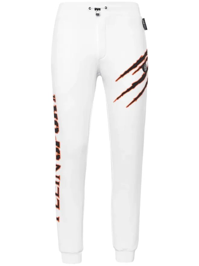 Plein Sport Plein Sport ロゴプリント ドローストリング ウエストバンド ト TRACKパンツ - ホワイトの商品画像