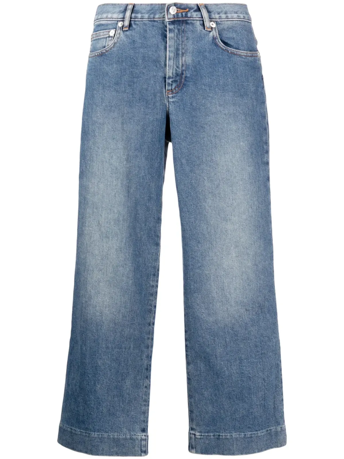 A.P.C. セーラー クロップドジーンズ ブルー - 画像1
