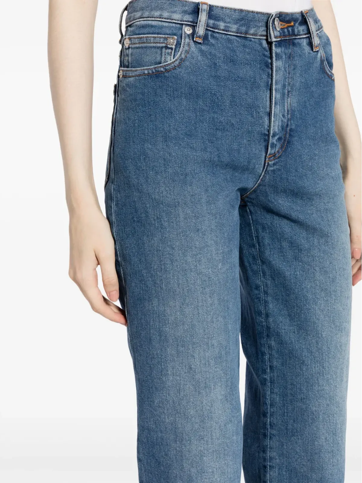 A.P.C. セーラー クロップドジーンズ ブルー - 画像5