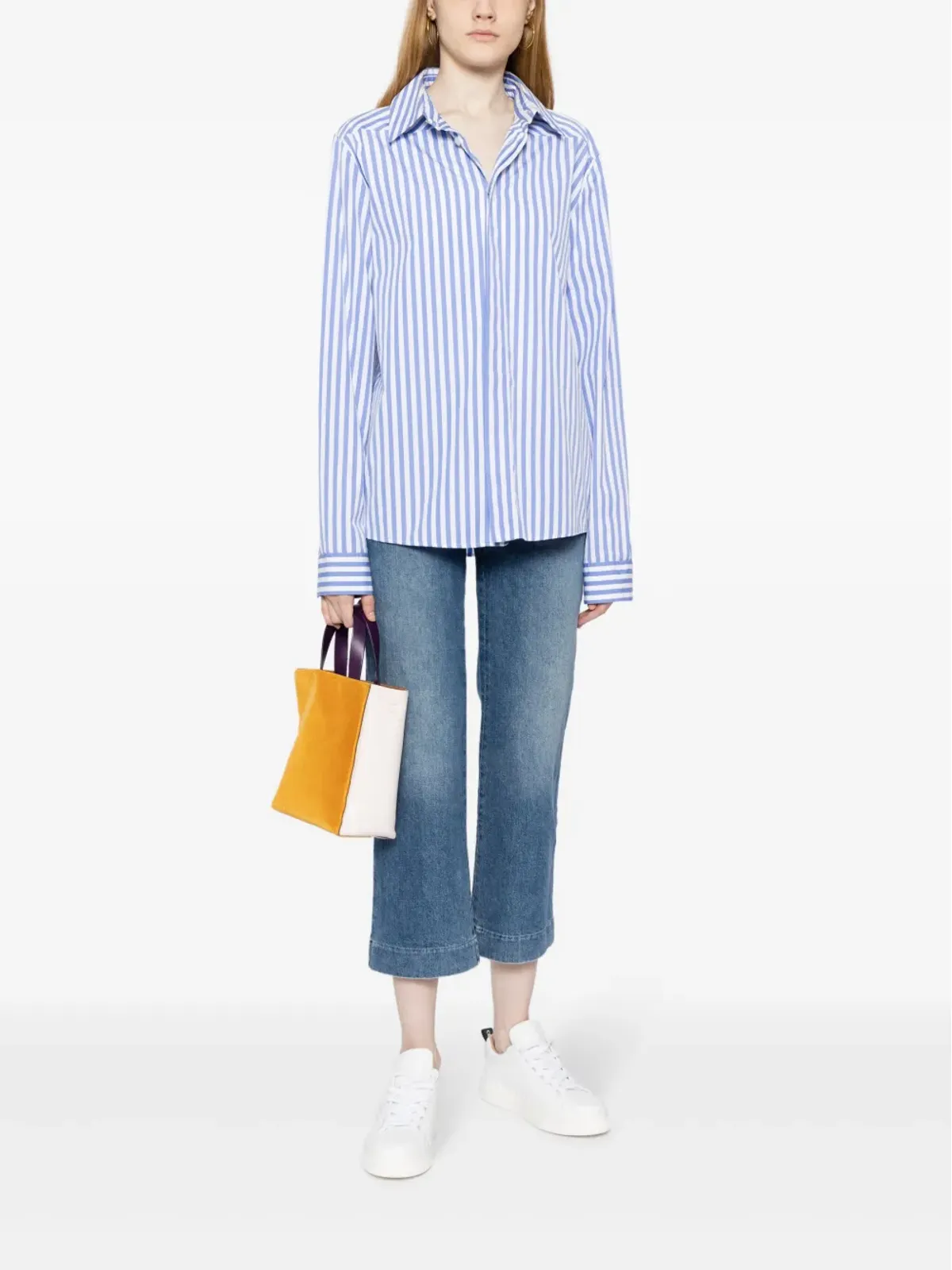 A.P.C. セーラー クロップドジーンズ ブルー - 画像2