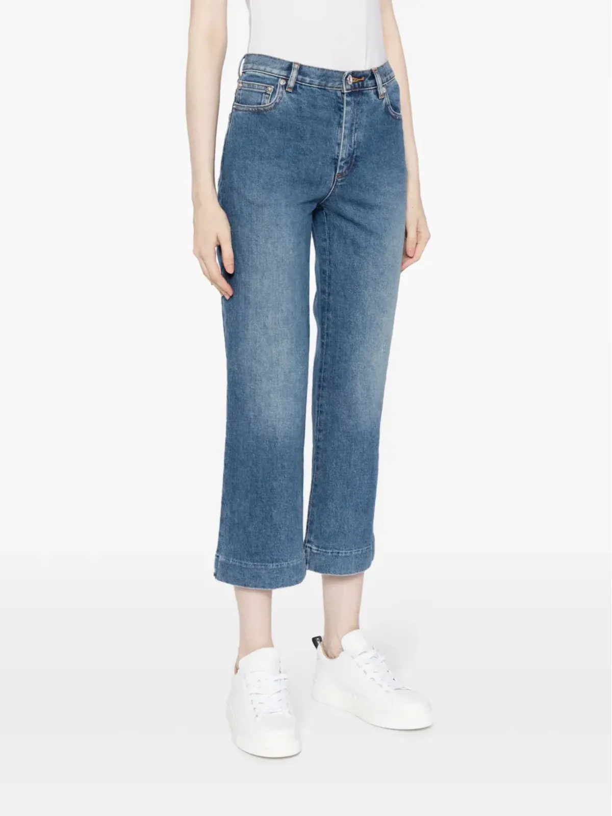 A.P.C. セーラー クロップドジーンズ ブルー - 画像3