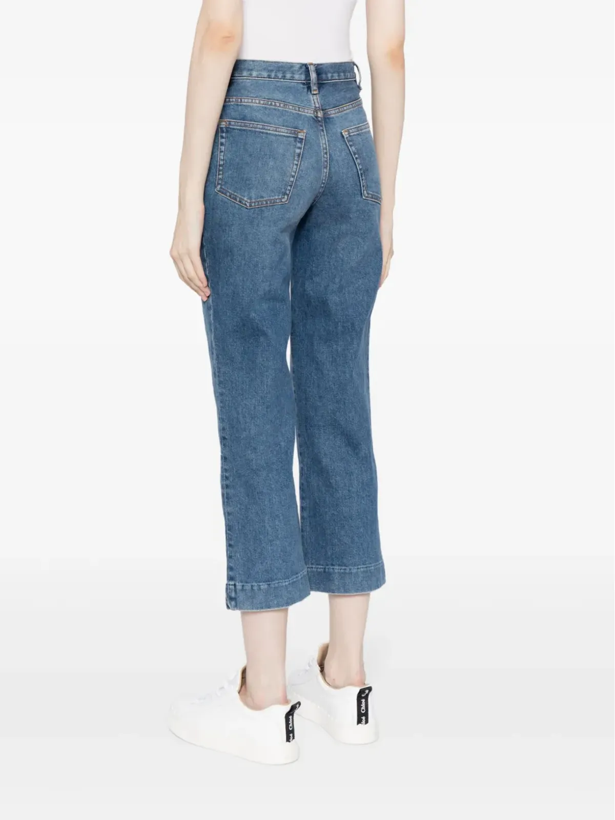 A.P.C. セーラー クロップドジーンズ ブルー - 画像4